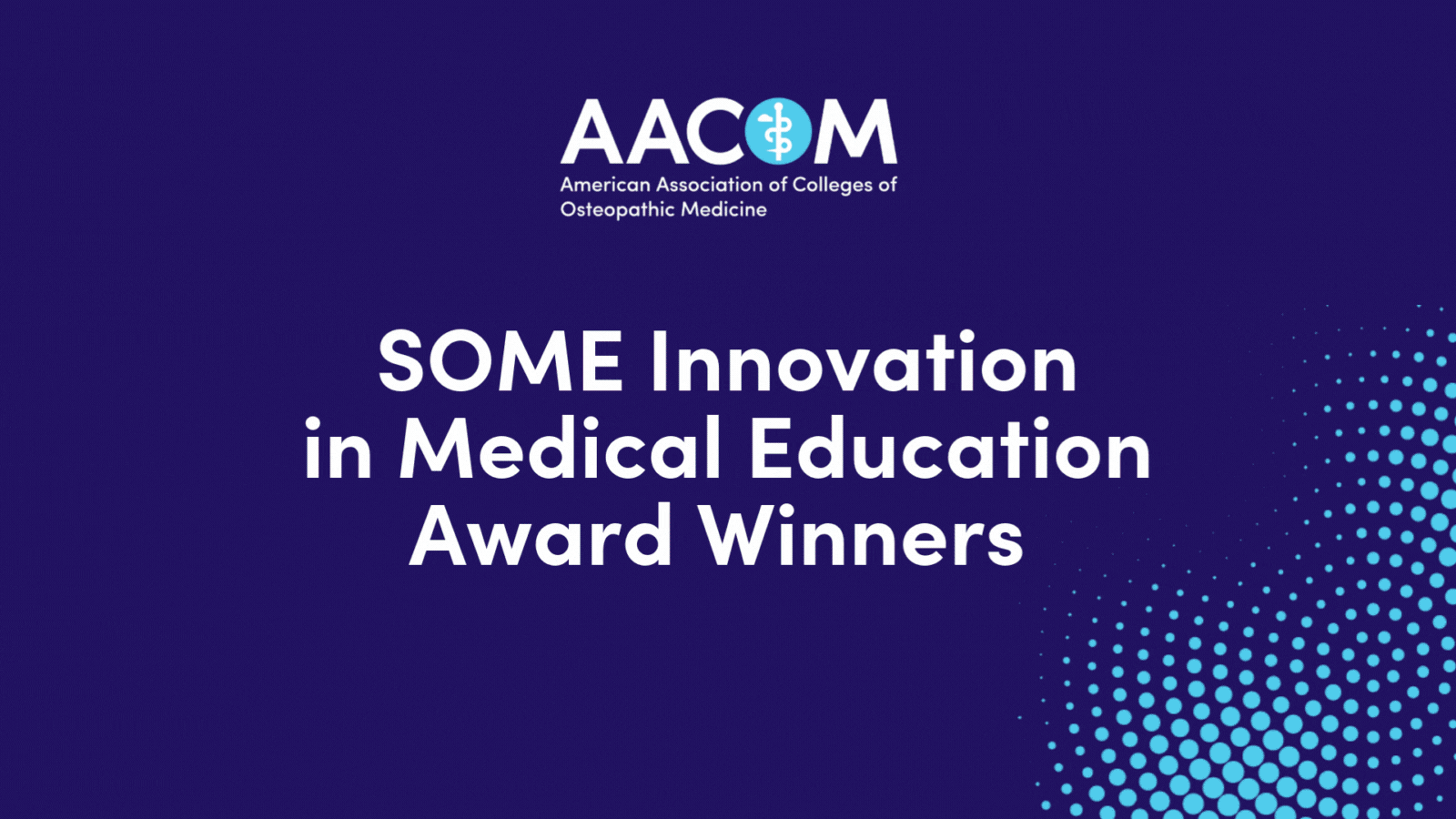 Slideshow showing past winners of SOME awards