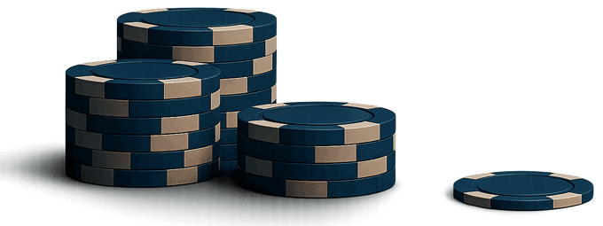 Blue poker chips